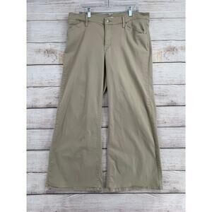 Levi's 318 Shaping Wide Leg Jeans Womens 34 Tan Khaki Split Waist Stretch